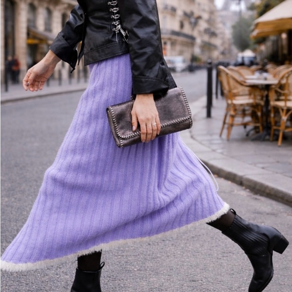 Gunmetal Metallic Chain Strap Clutch